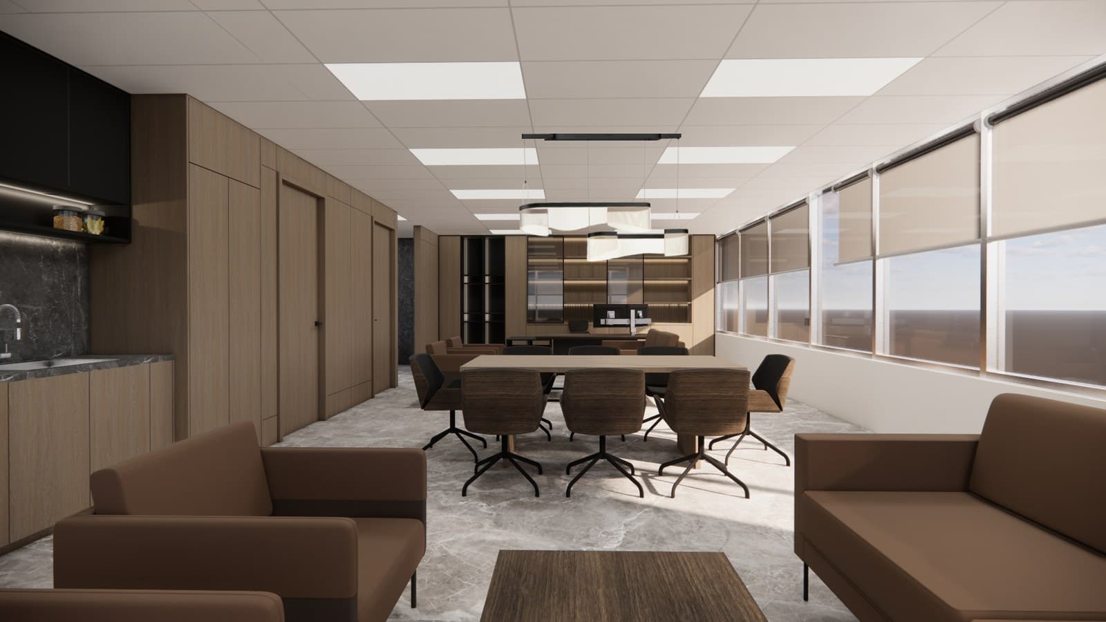 Warm Modern Office Design in Vancouver - 1