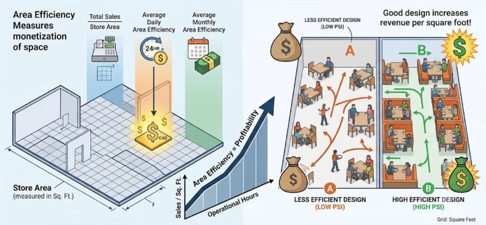 What is "Area Efficiency" and why does it dictate your restaurant's success in Vancouver?