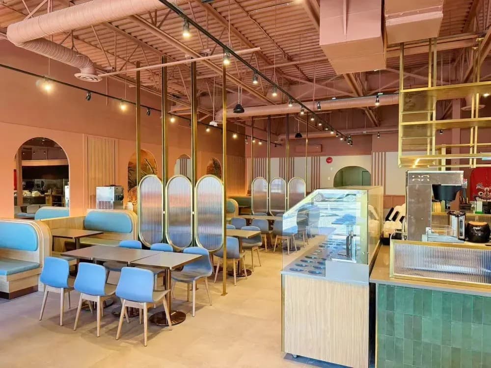 Service counters, display cases, point-of-sale areas and pickup paths should be coordinated early because they affect both customer flow and construction scope.